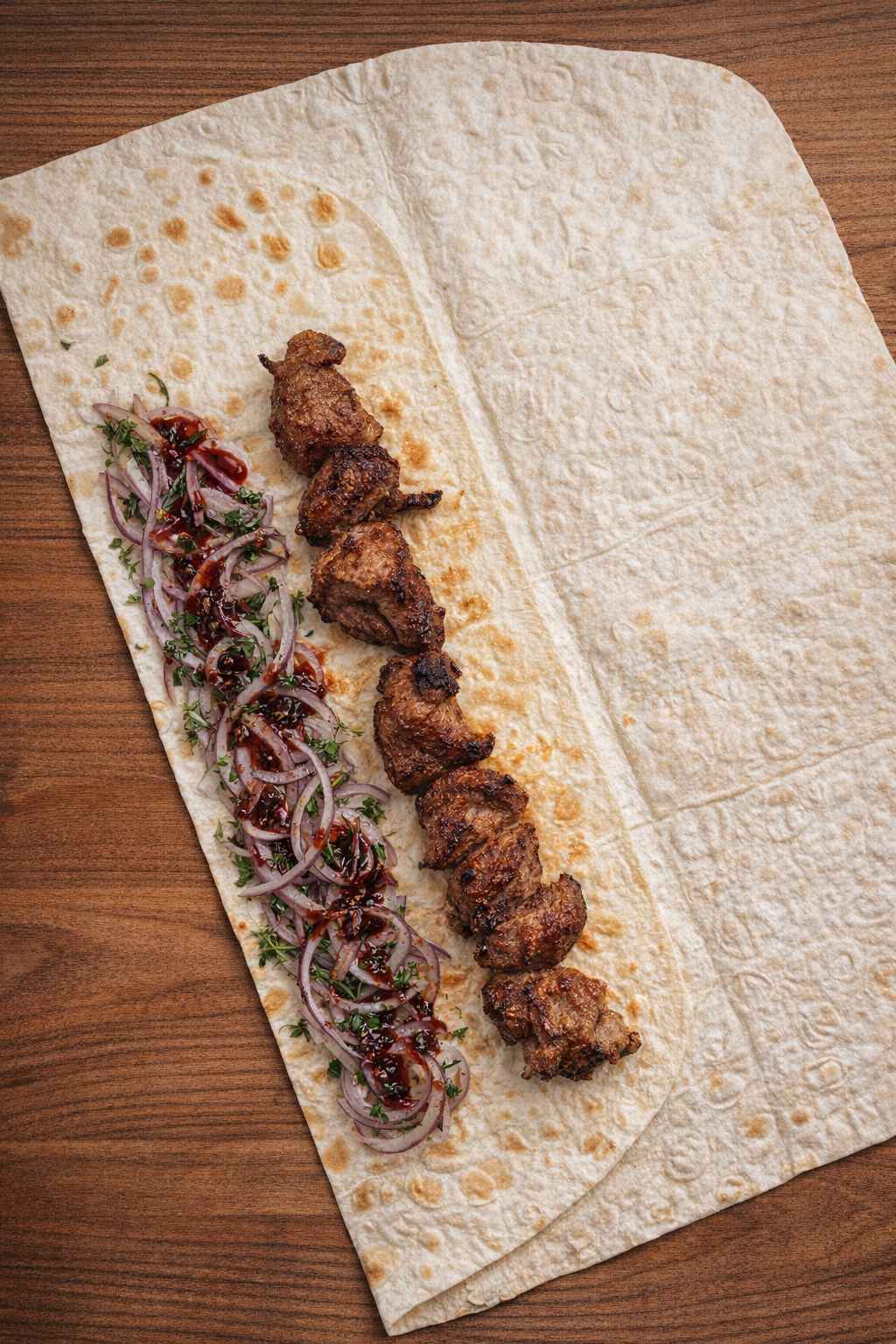 Фото Шашлык из свинины в лаваше