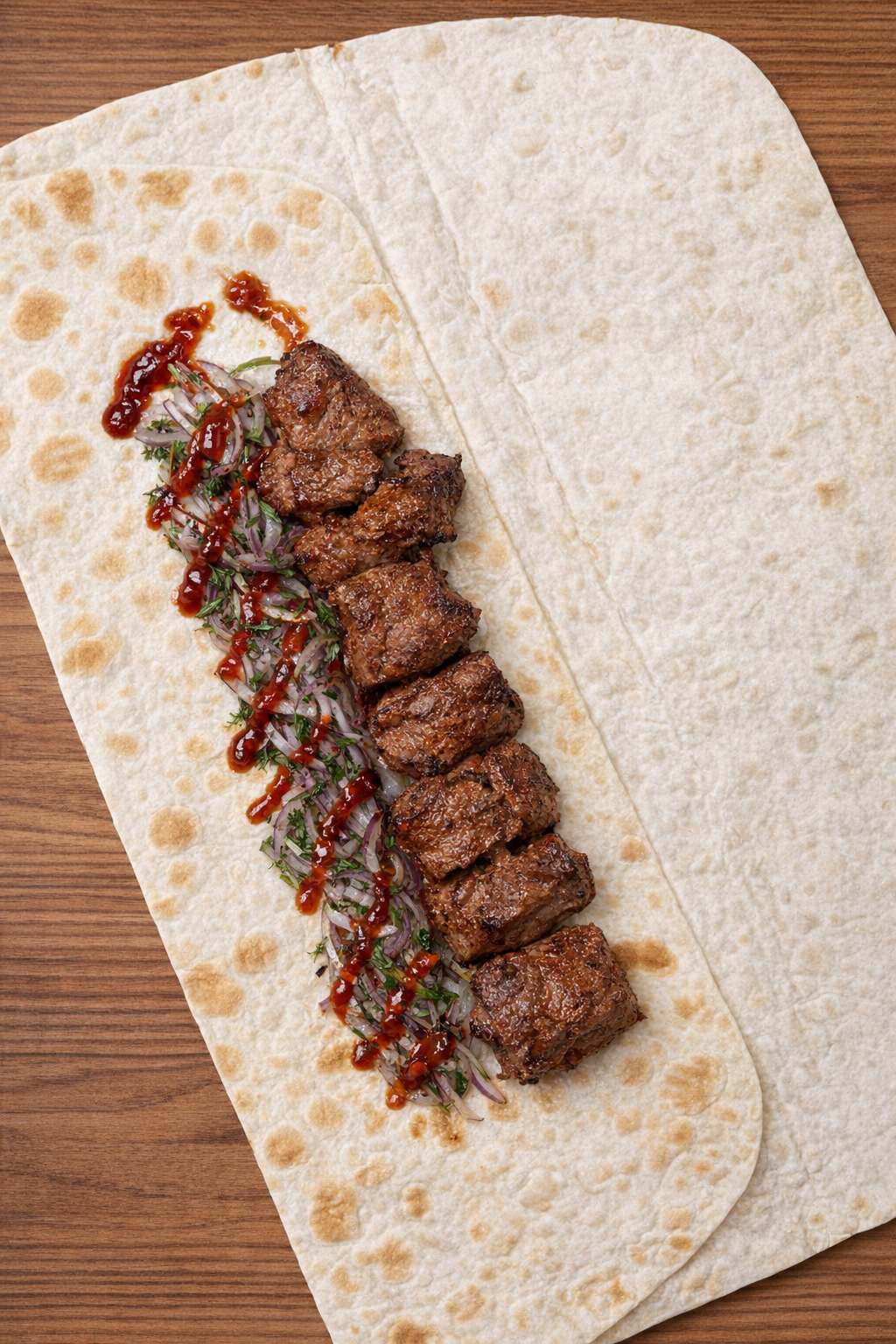 Фото Шашлык из баранины в лаваше