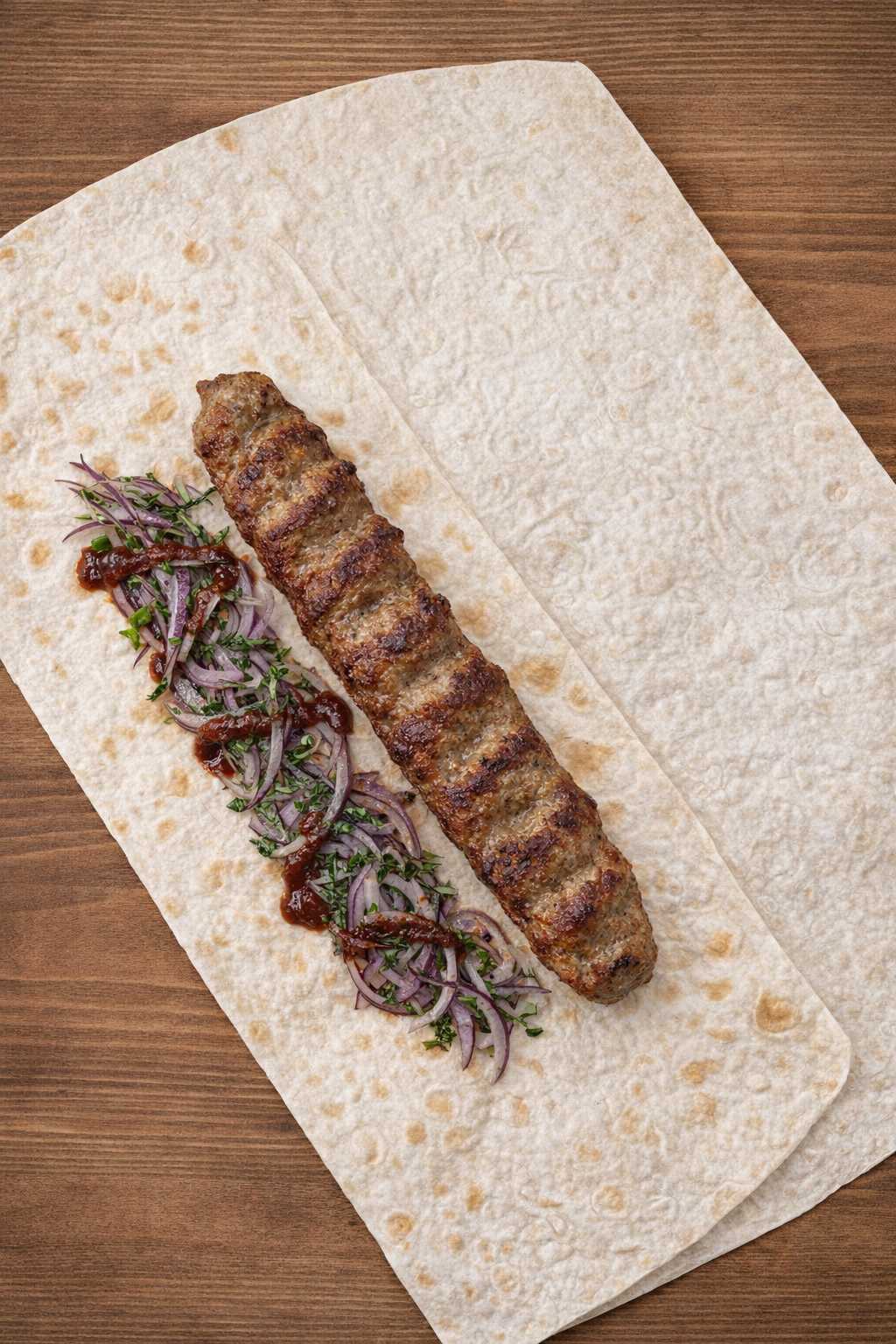 Фото Люля-кебаб из баранины в лаваше 